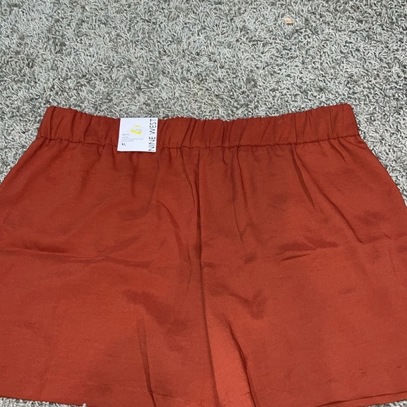 Nine West High Waist Shorts in Rust - Picture 7 of 9